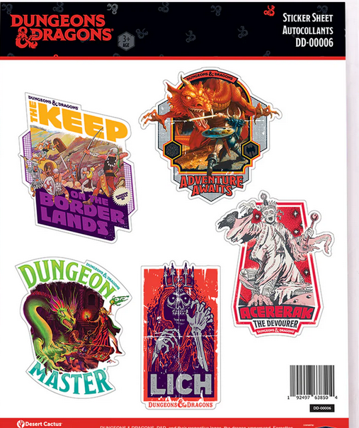 Dungeons & Dragons: Sticker Sheet DD-00006